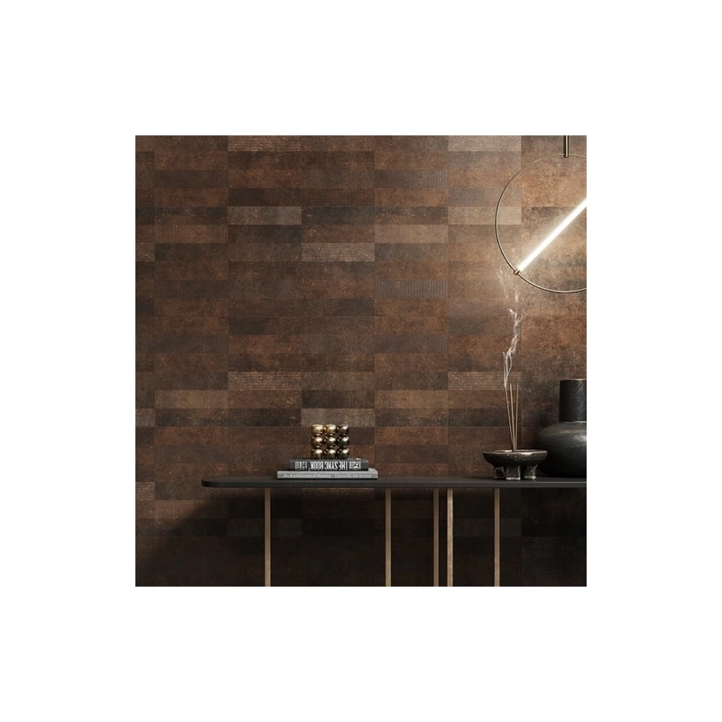 Płytki imitujące miedź